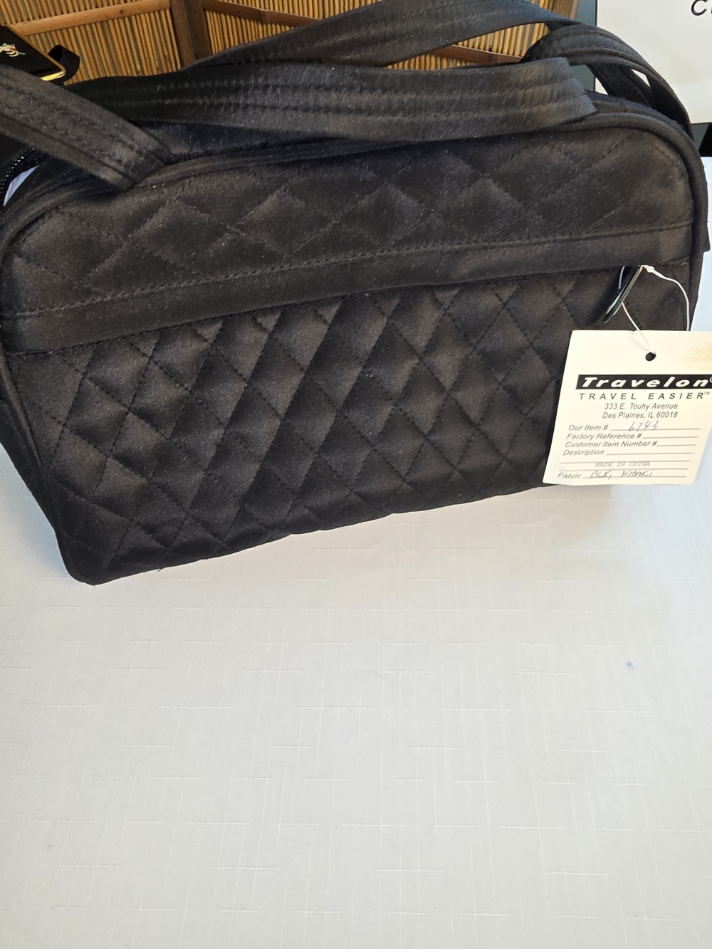 Travelon Black Quilted Travel Shoulder Bag Utility Business Travel Bag‎